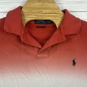 Polo Ralph Lauren Men's Red White Blue Ombré Slim‎ Fit Cotton Golf Polo Sz XL